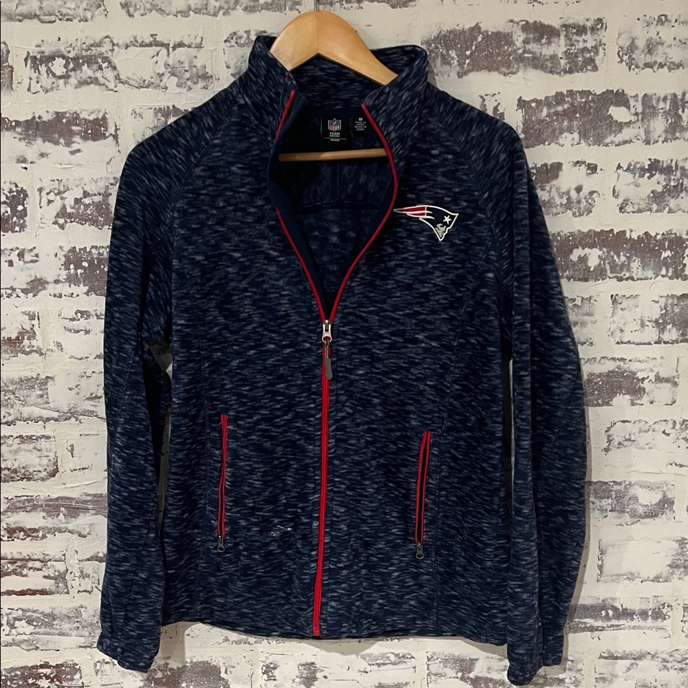 Patriots Navy Full-Zip Fleece Jacket